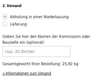 Kommissionsfeld screen