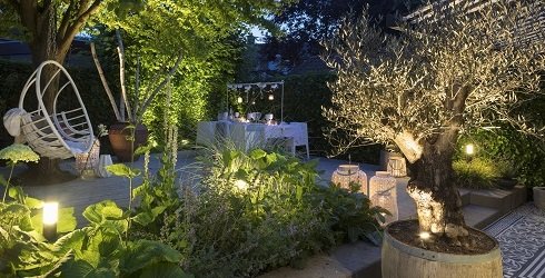 Gartendekoration, Inspiration, 490x290, Beleuchtung
