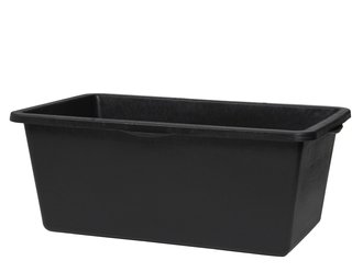 Ernteeimer aus Kunststoff M/örtelk/übel schwarz Maurerb/ütt rund Bau K/übel 65 Liter /Ø 53cm Robuster Baustelleneimer Schuttk/übel