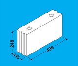 Bayer Kalksand-Plan-Hohlblockstein (KSL-R (P) 8DF/11,5) Rd 1,6/12 - 498x115x248 mm 