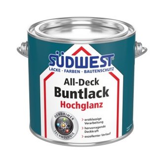 SÜDWEST Lacke + Farben All-Deck Buntlack Hochglanz 0,75 l/Dose