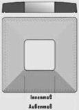 Raab Beton-Kaminabdeckplatte AM=550x550 mm