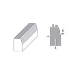 Blatt Hochbord - grau 120x150x300 mm - BL=1000 mm