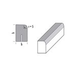 Blatt Rundbord - grau 150x220 mm - BL=1000 mm
