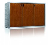 Paul Wolff Mülltonnenbox SILENT 243 BASIS Korpus Granit-mixed Stahltüre 3-fach anthrazit-grau