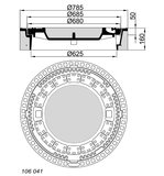 Meier Guss Beton-Guss-Schachtabdeckung - 106041