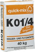Quickmix Kalk-Zement-Mauer- und Putzmörtel K01/4 grob