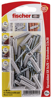 fischer Dübel SX 5x25 GKS