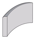 Tiefbord Außenbogen - grau